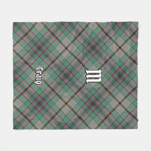 Clan Craig Tartan Fleece Blanket (Voorkant (Horizontaal))