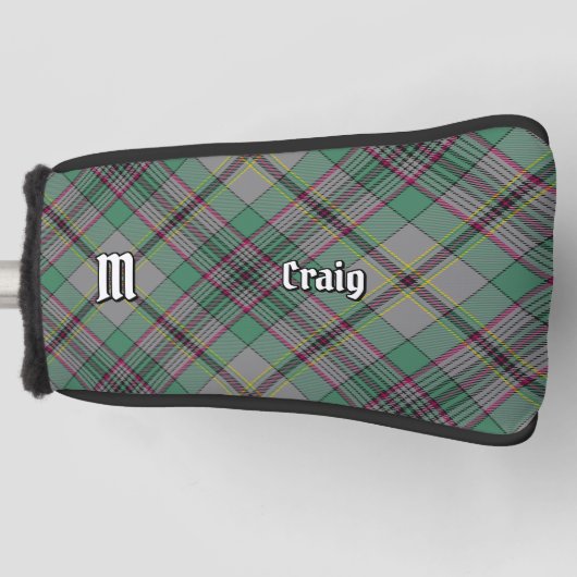 Clan Craig Tartan Golf Head Hoesje Golfheadcover (Voorkant)