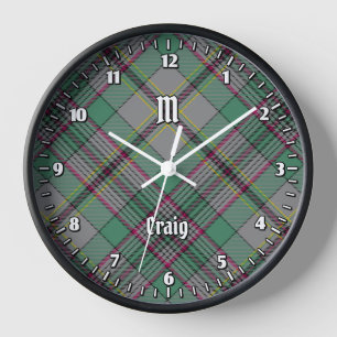 Clan Craig Tartan Grote klok