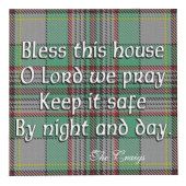 Clan Craig Tartan House Blessing Kubus (Voorkant)
