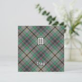 Clan Craig Tartan Kaart (Staand voorkant)