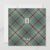Clan Craig Tartan Kaart (Voorkant)