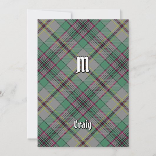 Clan Craig Tartan Kaart (Voorkant)