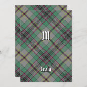 Clan Craig Tartan Kaart (Voorkant / Achterkant)
