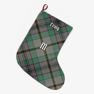 Clan Craig Tartan kerststop Grote Kerstsok