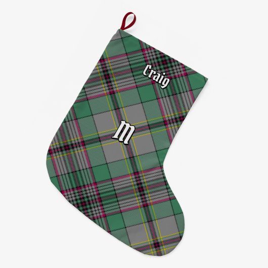 Clan Craig Tartan kerststop Grote Kerstsok (Voorkant (Hangend))