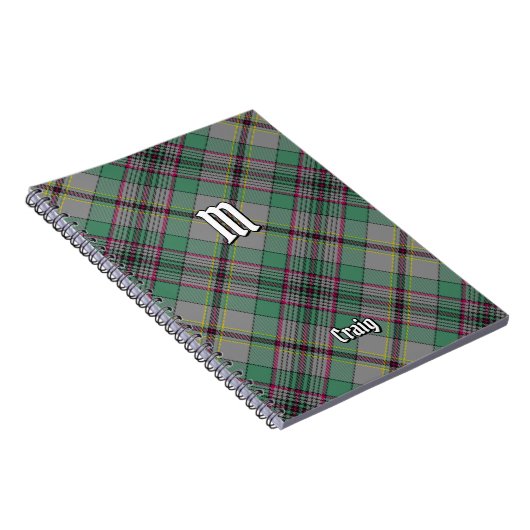 Clan Craig Tartan Notitieboek (Rechterzijde)