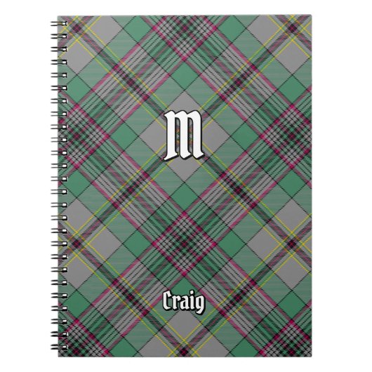 Clan Craig Tartan Notitieboek (Voorkant)