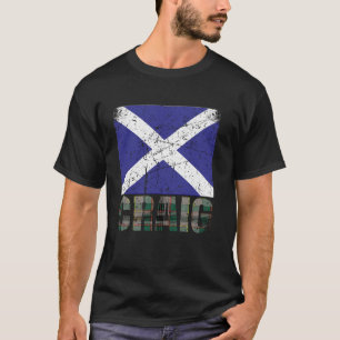 Clan Craig Tartan Schotse Familienaam Schotland Pr T-shirt