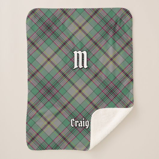Clan Craig Tartan Sherpa Blanket Sherpa Deken (Voorkant)
