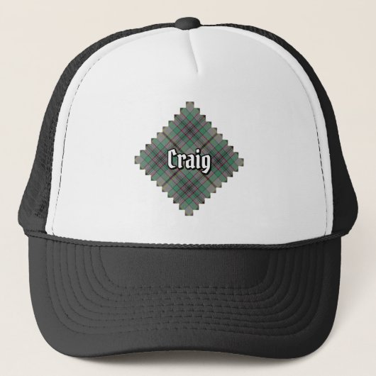 Clan Craig Tartan Trucker Hat Trucker Pet (Voorkant)