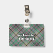 Clan Craig Wapen over Tartan Badge (Achterkant met clip)