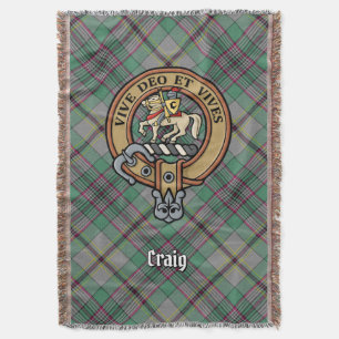 Clan Craig Wapen over Tartan Deken