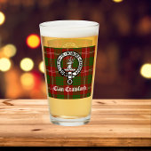 Clan Crawford Crest Badge en Tartan Glas