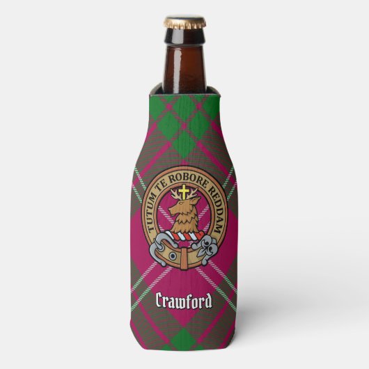 Clan Crawford Crest Bottle Cooler (Fles Voorkant)