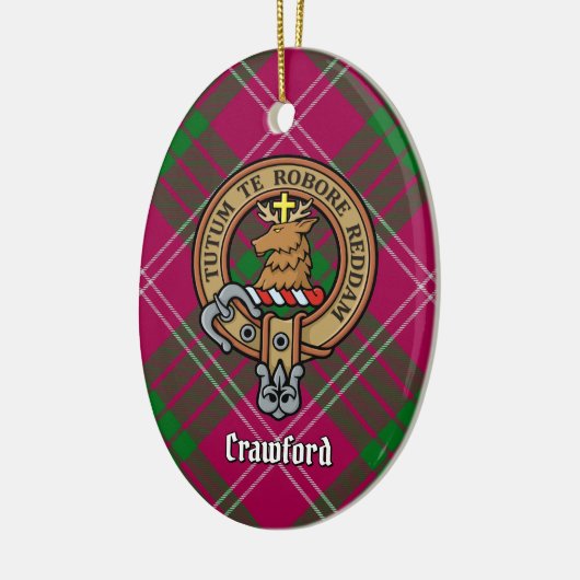 Clan Crawford Crest Ceramic Ornament (Links)