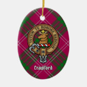 Clan Crawford Crest Ceramic Ornament (Voorkant)