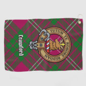 Clan Crawford Crest Golf Towel Golfhanddoek (Horizontaal)