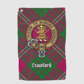 Clan Crawford Crest Golf Towel Golfhanddoek (Voorkant)