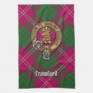 Clan Crawford Crest Kitchen Towel Theedoek