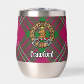 Clan Crawford Crest over Tartan (Voorkant)
