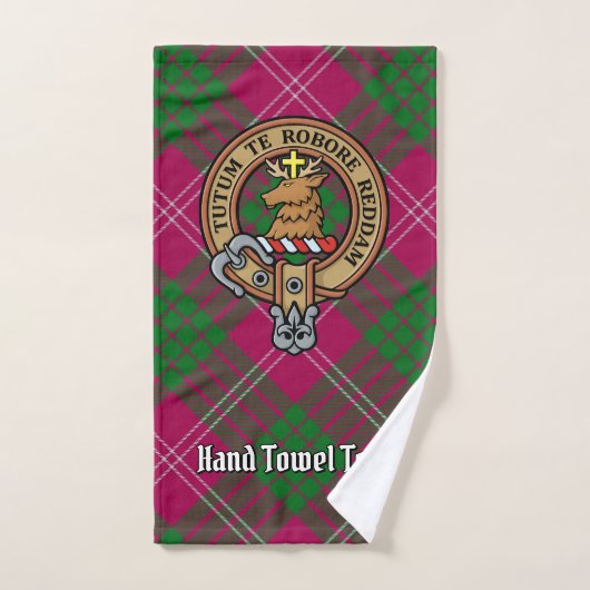 Clan Crawford Crest over Tartan Bad Handdoek (Handdoek)