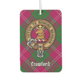 Clan Crawford Crest over Tartan Luchtverfrisser (Voorkant)