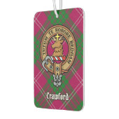 Clan Crawford Crest over Tartan Luchtverfrisser (Links)