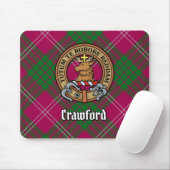 Clan Crawford Crest over Tartan Muismat (Met muis)