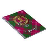 Clan Crawford Crest over Tartan Notitieboek (Rechterzijde)