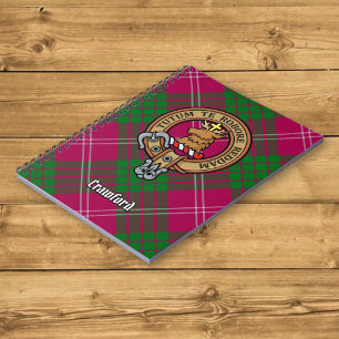 Clan Crawford Crest over Tartan Notitieboek