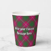 Clan Crawford Crest over Tartan Paper Cups Papieren Bekers (Achterkant)