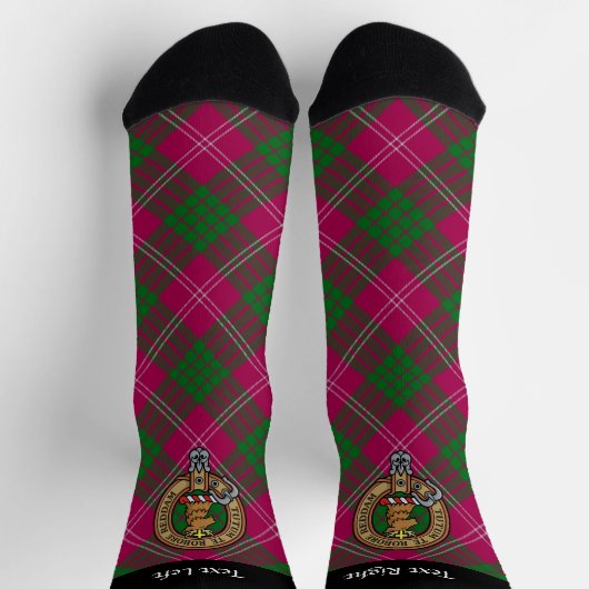 Clan Crawford Crest over Tartan Socks Sokken (Top)