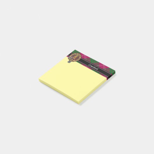 Clan Crawford Crest Post-it Notes (Schuin)