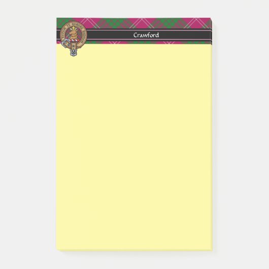 Clan Crawford Crest Post-it Notes (Voorkant)