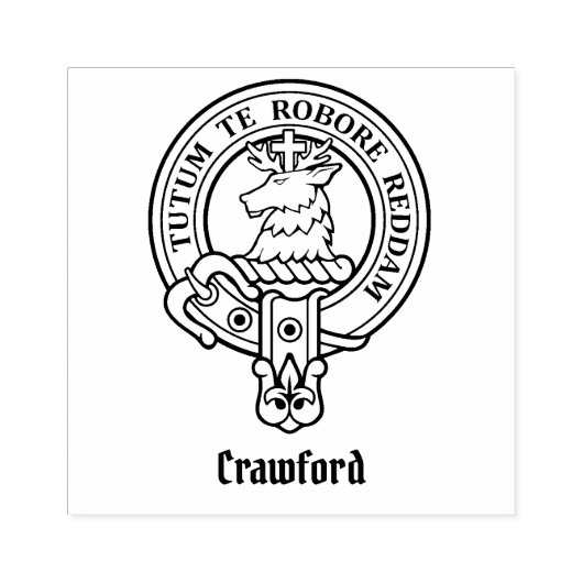 Clan Crawford Crest Rubber Stamp Rubberstempel (Afrduk)