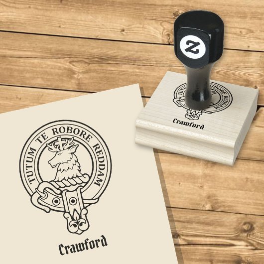 Clan Crawford Crest Rubber Stamp Rubberstempel