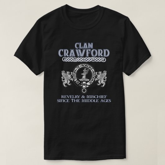 Clan Crawford crest Schotse clans Schotse surnam T-shirt (Design voorkant)