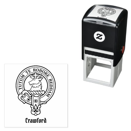 Clan Crawford Crest Self-Inking Stamp Zelfinktende Stempel (In situ)