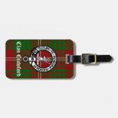 Clan Crawford Crest Tartan Bagagelabel (Voorkant horizontaal)