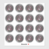 Clan Crawford Crest & Tartan Knot Sticker (Vel)