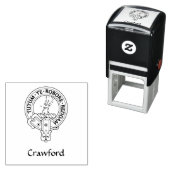 Clan Crawford Crest Zelfinktende Stempel (In situ)