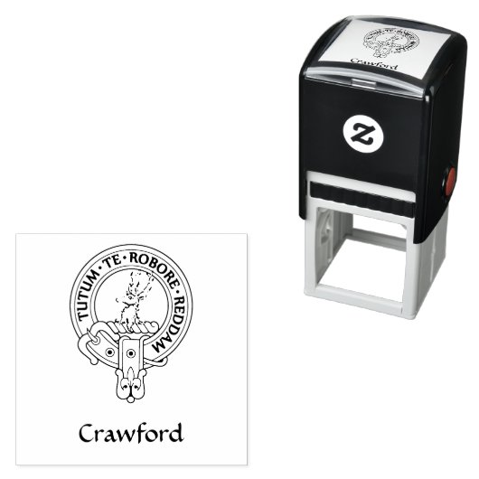 Clan Crawford Crest Zelfinktende Stempel (In situ)