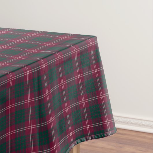 Clan Crawford Maroon en Green Scottish Tartan Tafelkleed (Voorbeeld)