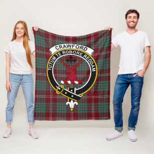 Clan Crawford Modern Tartan Pset Fleece Deken