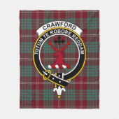 Clan Crawford Modern Tartan Pset Fleece Deken (Voorkant)