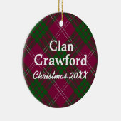 Clan Crawford Scottish Tartan Keramisch Ornament (Rechts)