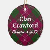 Clan Crawford Scottish Tartan Keramisch Ornament (Links)