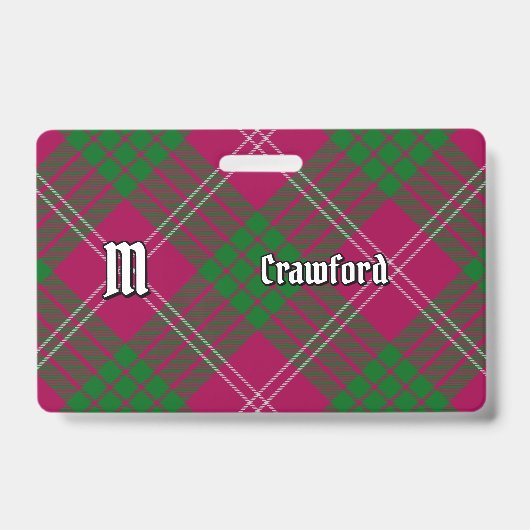 Clan Crawford Tartan Badge (Voorkant)