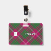 Clan Crawford Tartan Badge (Voorkant met clip)